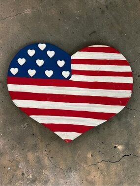 Patriotic Heart Wall Accent - Red, White & Blue